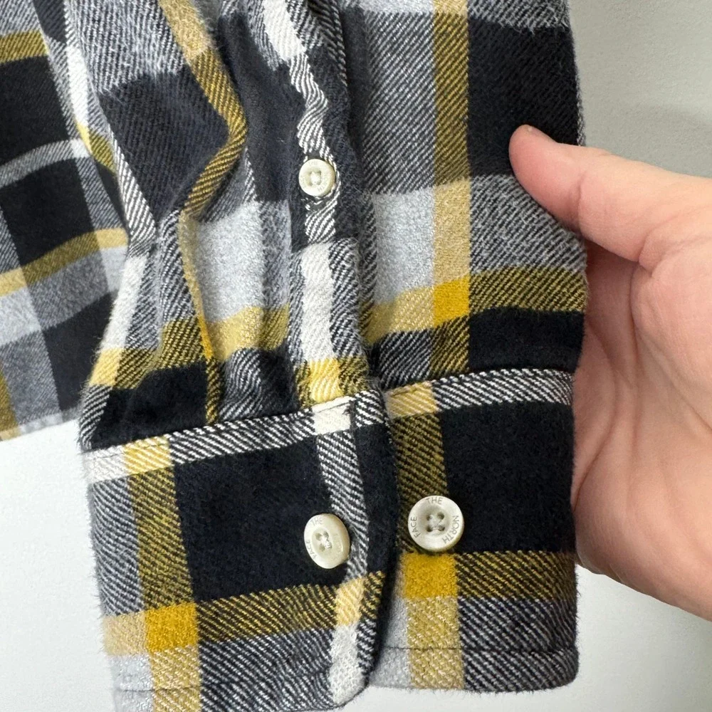 The North‎ Face Flannel Shirt XXL Black/yellow Heavyweight